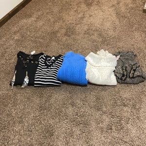 3/$30. Lot of 5 various sweaters. 3 NWT.